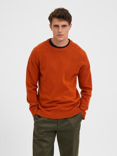 SLHNEWCOBAN LAMBS WOOL CREW NECK XXL Normal geschnitten - Bombay Brown