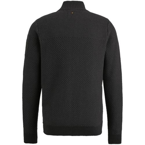 Zip jacket cotton structure Grau L