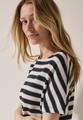 Gestreiftes Strukturshirt M - Light Alabaster White