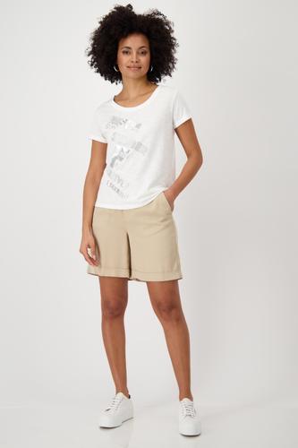 T-Shirt mit Schmuckschrift 36 - Cream
