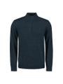 Pullover Half Zip 2 Coloured Melange Blau XL