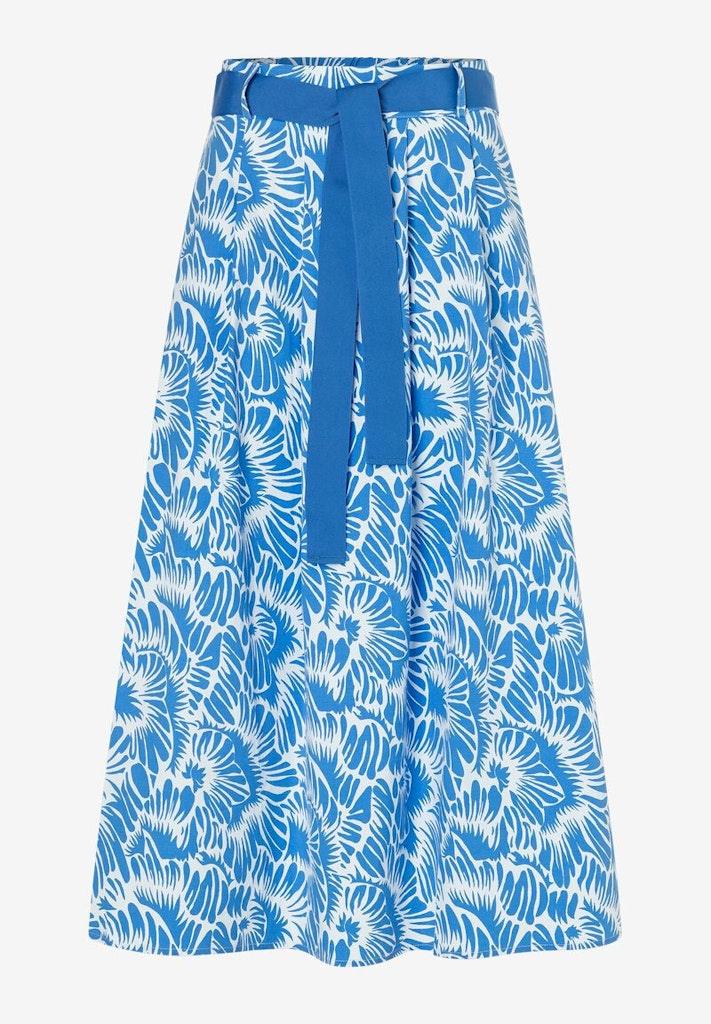 weiter Baumwollrock blau/weiß Frühjahrs-Kollektion Blau 38
