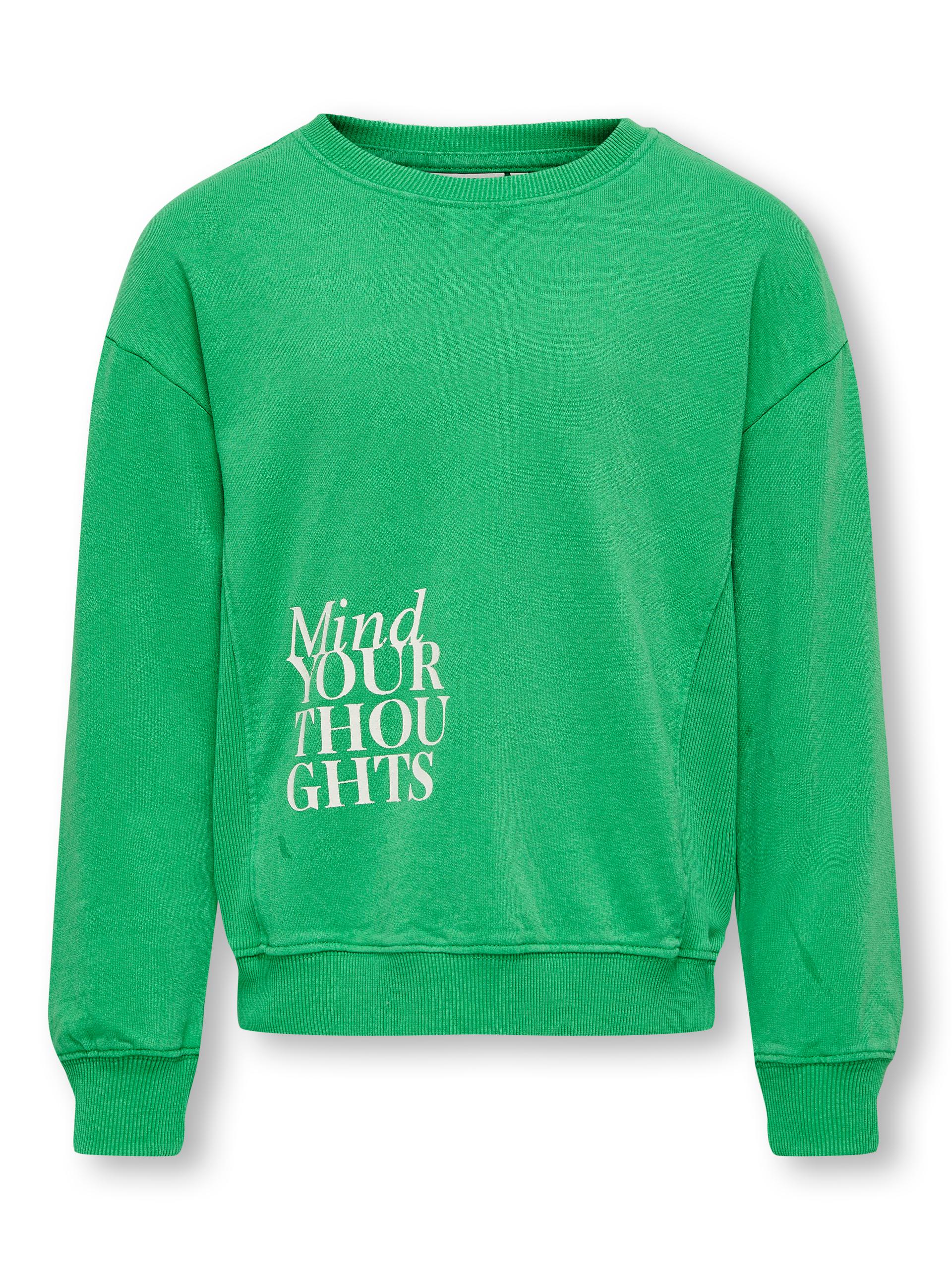 KOGNELLY L/S O-NECK PRINT BOX SWT 158/164 Normal geschnitten - Green Bee