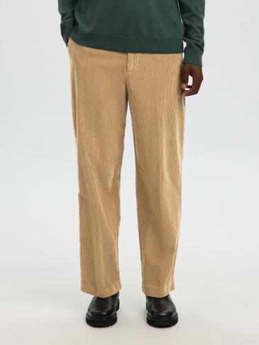 SLH220-LOOSE ART CORDUROY PANT 36/32 Locker geschnitten - Kelp