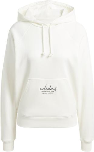 ADIDAS Damen Kapuzensweat Signature Graphic Embroidery French Terry Loose M in Weiß