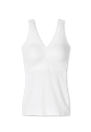 Top mit Pads Weiß 40