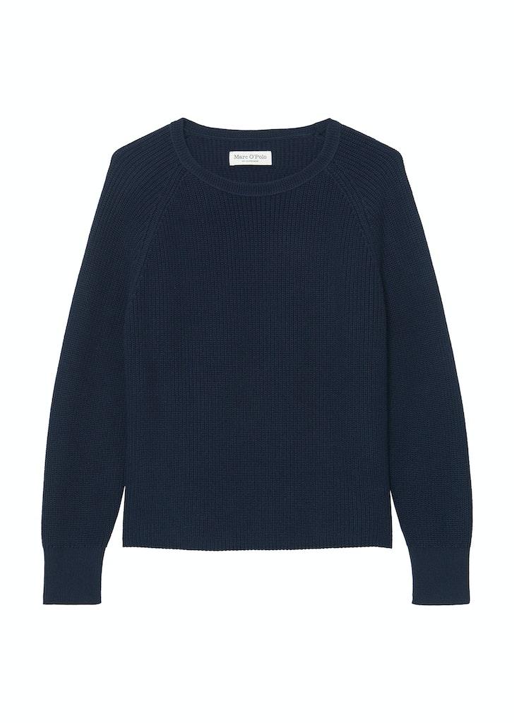 Rundhalspullover loose Blau L