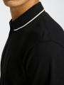 SLHFAVE SPORT ZIP SS POLO NOOS Schwarz S