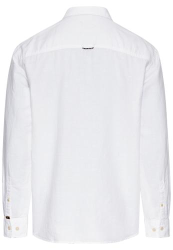Langarm-Leinenhemd mit Soft-Wash-Veredelung Weiß XXL