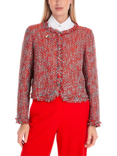 Bolero in Melé - aus 100 % Baumwolle 38 - Flame Red