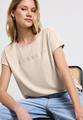 Silk-Look Shirt mit Wording 36 - Coastal Beige