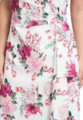 Blumenkleid 40 Figurumspielend - Cream/pink