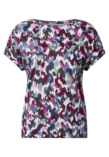 T-Shirt mit Knopfdetail L - Vanilla White