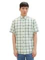 Kurzarmhemd mit Karomuster XL Regular Fit - Light Green Multicolor Check