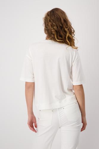 T-Shirt mit Perlen 40 - Off-white