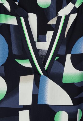 Print Viskosebluse S - Universal Blue