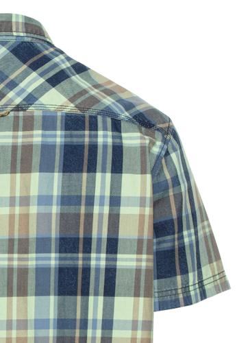 Kurzarm Hemd aus reiner Baumwolle M Regular Fit - Pistacchio