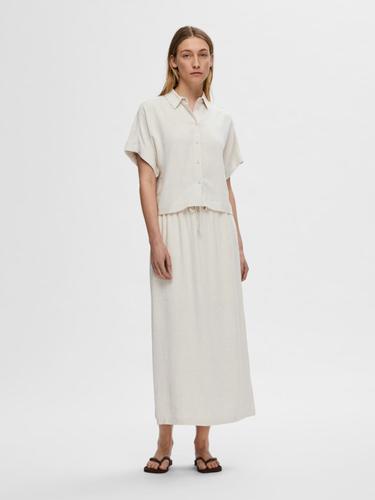 SLFVIVA SS CROPPED SHIRT NOOS 42 Normal geschnitten - Sandshell