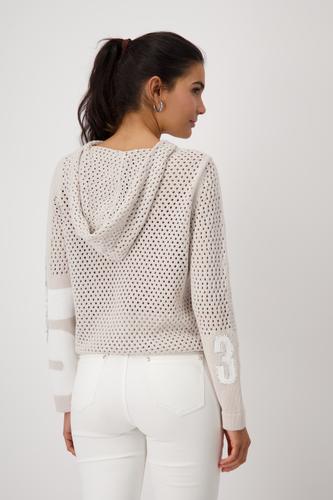 Ajour-Pullover mit Lurex 36 - Warm Sand