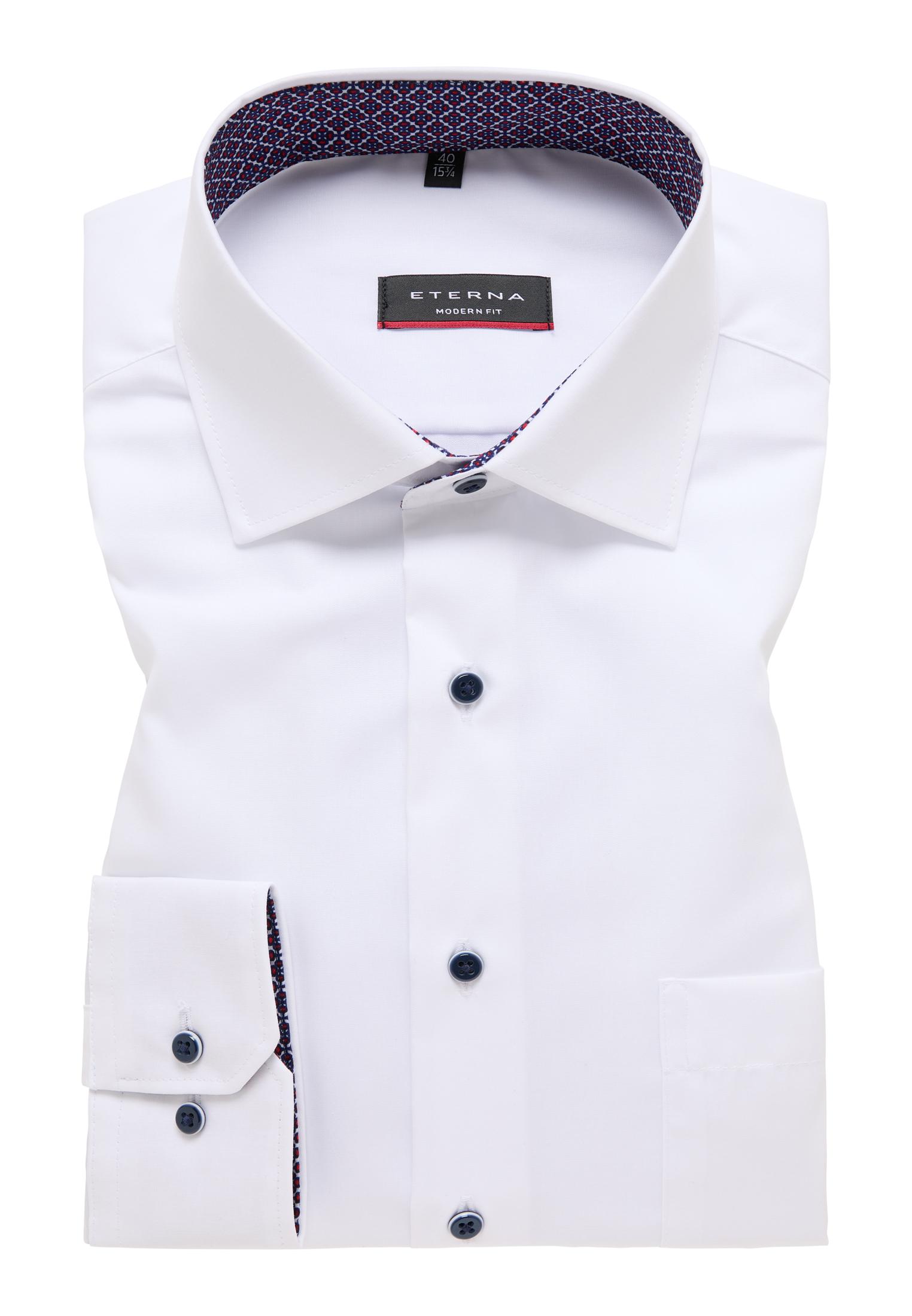 Original Shirt Popeline Langarm 39/Langarm - 65cm MODERN FIT - Weiß