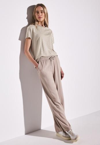 Gestreiftes T-Shirt Beige 36