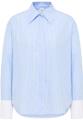Bluse Popeline Langarm Blau 38/Langarm