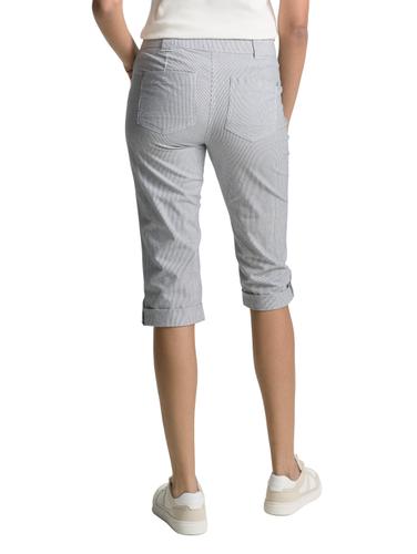 Tapered Relaxed Capri Hose 46 Tapered Fit - Delicate Navy White Stripe