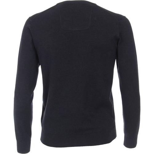 Pullover mit V-Ausschnitt uni 004430 XL - Blau