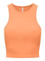 ONLBELIA S/L CROP TOP JRS NOOS L Verkürzt - Orange Chiffon