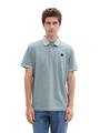 Gemustertes Poloshirt XXL Regular Fit - Mint Blue Grindle