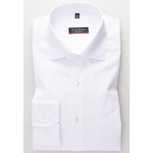 Cover Shirt Twill Langarm 40/Langarm - 65cm MODERN FIT - Weiß
