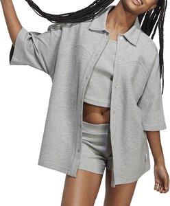 ADIDAS Damen Lounge Terry Loop Hemd S in Silber