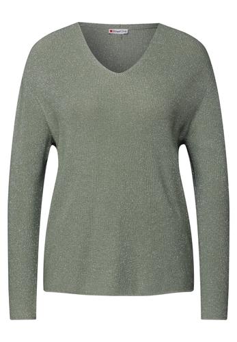 Glitzernder Pullover 36 - Dusty Milky Green