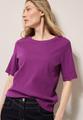 Basic Rippstruktur T-Shirt L - Anemone Pink