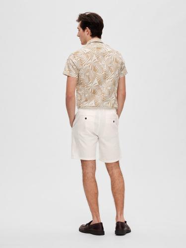 SLHREGULAR-BRODY LINEN SHORTS NOOS Weiß XXL
