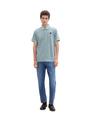 Gemustertes Poloshirt XXL Regular Fit - Mint Blue Grindle