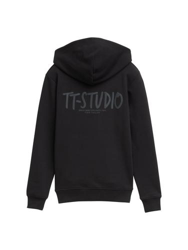 Hoodie Sweatshirt mit Rückenprint 152 Regular Fit - Heavy Black