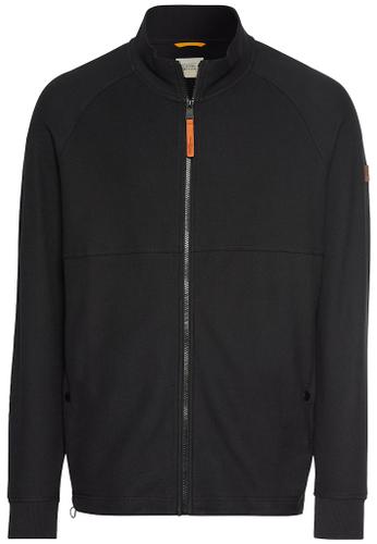 Sweatjacke mit Stehkragen Schwarz 3XL