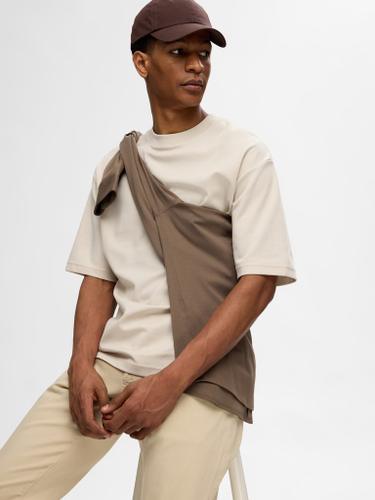 SLHLOOSEOSCAR SS O-NECK TEE NOOS Grau M