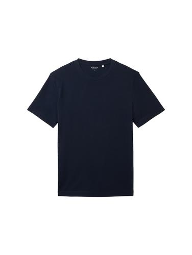 T-Shirt mit Piqué Struktur XXL Regular Fit - Sky Captain Blue