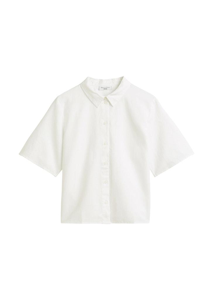 Kurzarm-Bluse relaxed S Relaxed Fit - Silky White