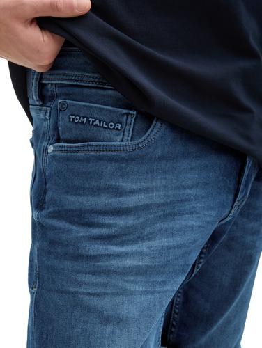 TTJOSH REGULAR SLIM Jeans Shorts mit Superstretch 30 Slim Fit - Used Mid Stone Blue Denim