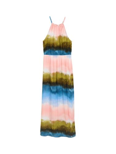 Neckholder Maxi-Kleid M Regular Fit - Watercolor Print