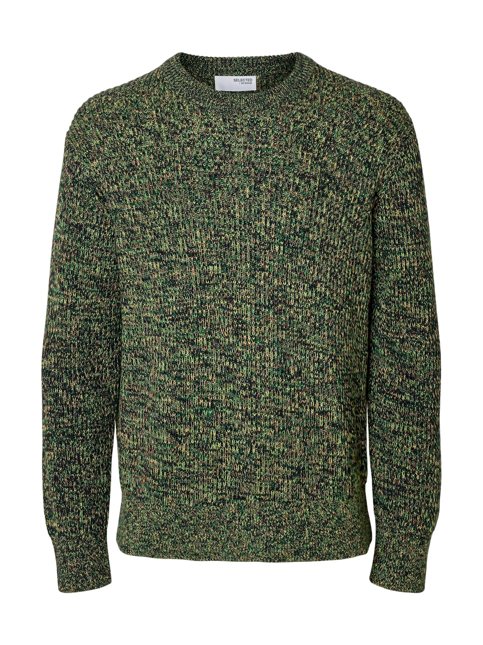 SLHTILUM LS KNIT RELAXED CREW NECK XL Locker geschnitten - Sky Captain