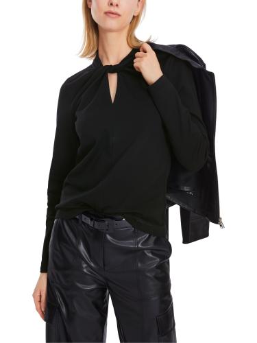 T-Shirt mit Knoteneffekt 38 - Black
