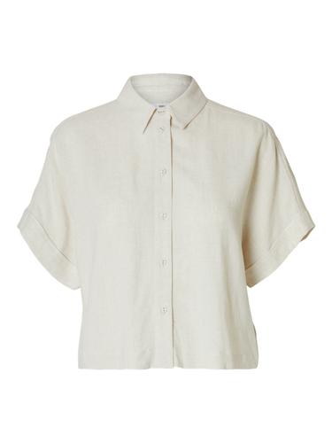 SLFVIVA SS CROPPED SHIRT NOOS 34 Normal geschnitten - Sandshell