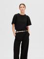 SLFPENELOPE 2/4 RUFFLE TEE NOOS XL Normal geschnitten - Black
