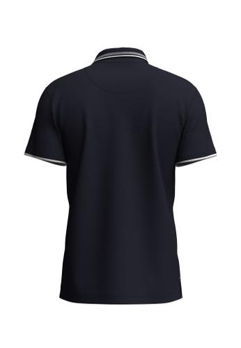 Polo, contrast tipping M Casual Fit - Navy