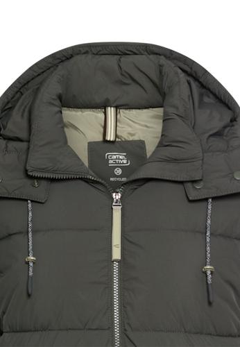 Wasserabweisender Mantel mit abnehmbarer Kapuze 44 Regular Fit - Forest Night