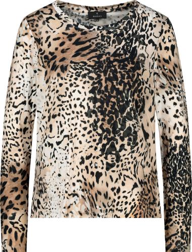 Shirt mit Leomuster 36 - Creamy Beige Gemustert